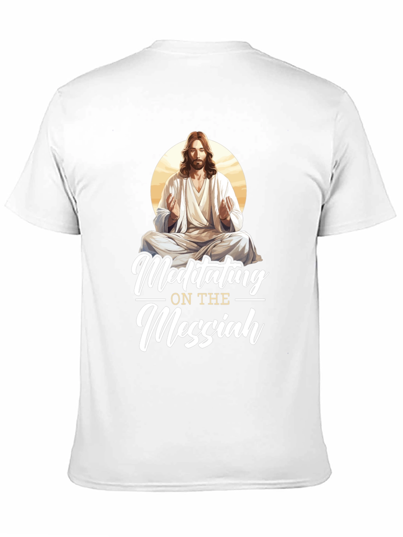 Black Meditating Messiah T-Shirt - Spiritual Comfort view 11