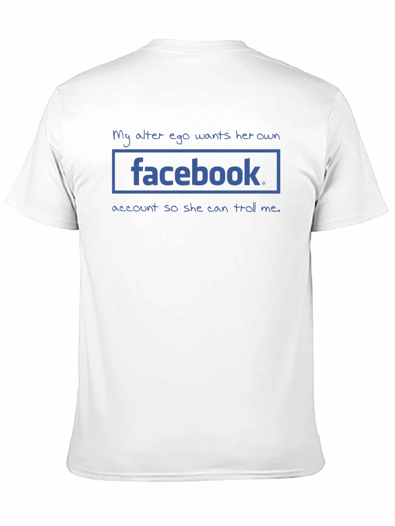 Black Facebook Troll Alter Ego Graphic T-Shirt view 11
