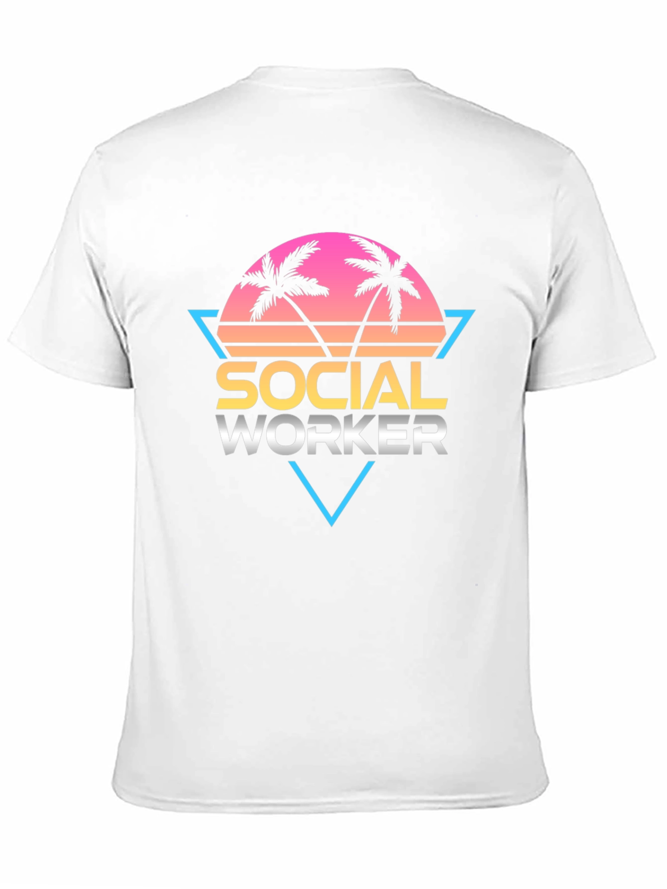 Black Social Worker Graphic Tee - Retro Palm Design view 11