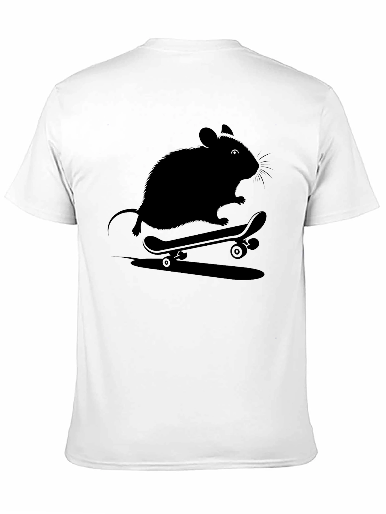 Black Skateboarding Rat Graphic Tee - Cool Casual Shirt view 11