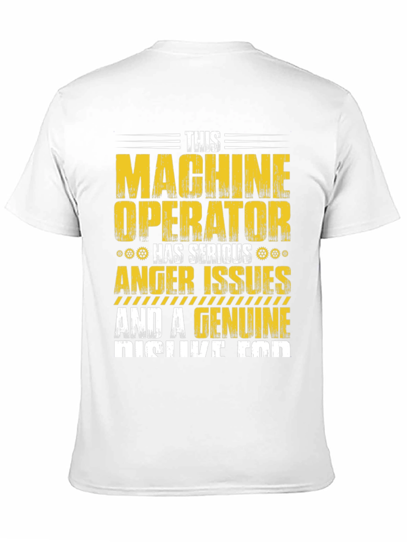 Black Machine Operator T-Shirt: Serious Anger Issues view 11