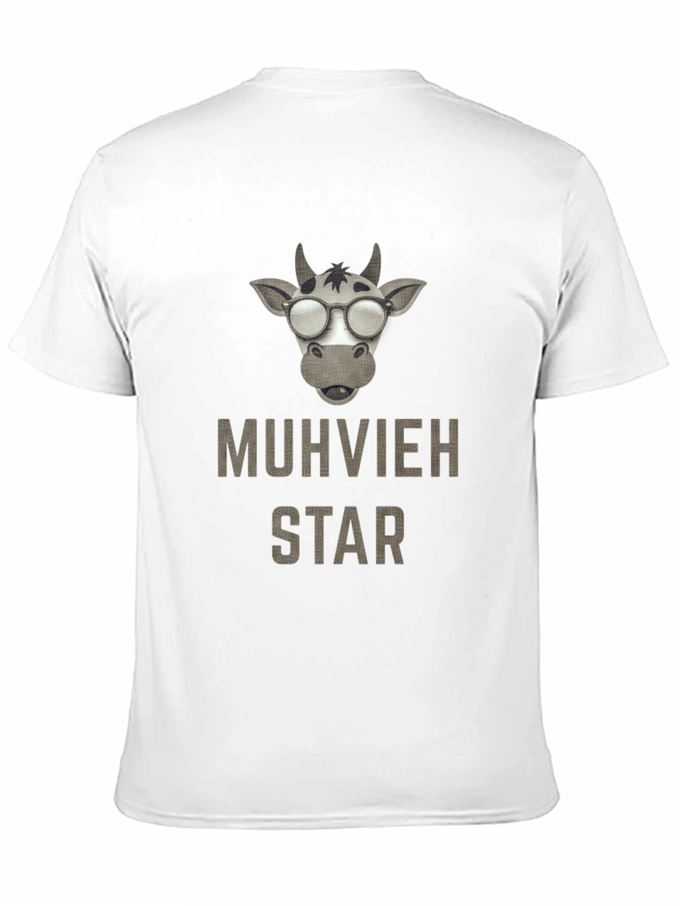 Black Muhvieh Star Cow T-Shirt - Black Cotton Tee view 11