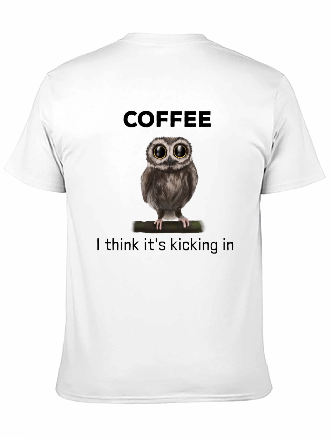 Black Coffee Owl Graphic T-Shirt - I Think It's Kicking In view 11