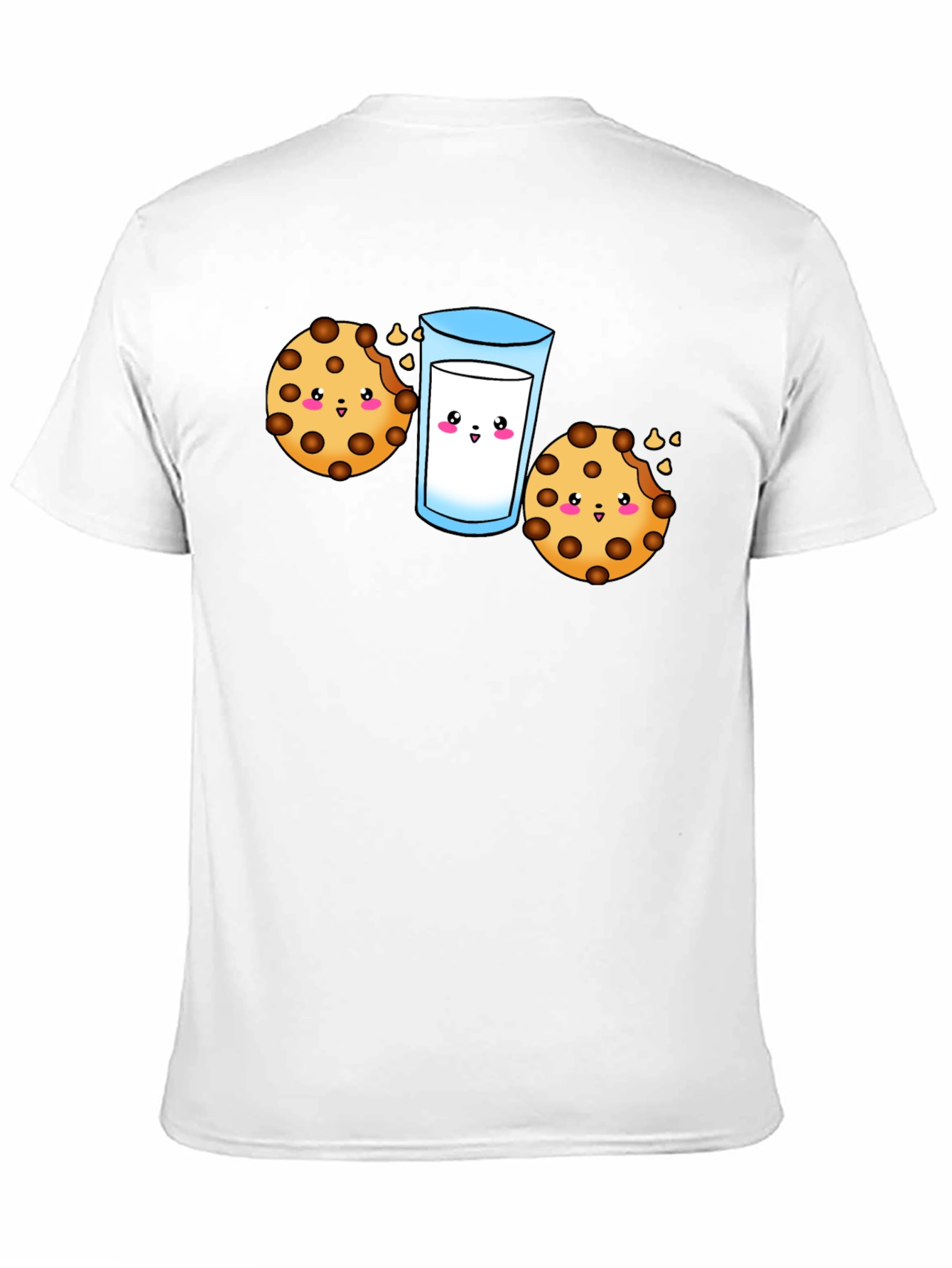 Black Cute Cookie & Milk Graphic Black T-Shirt view 11