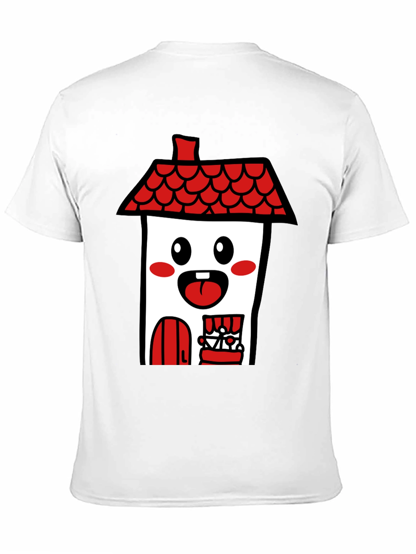 Black Kawaii House T-Shirt - Cute Cartoon Graphic Tee view 11