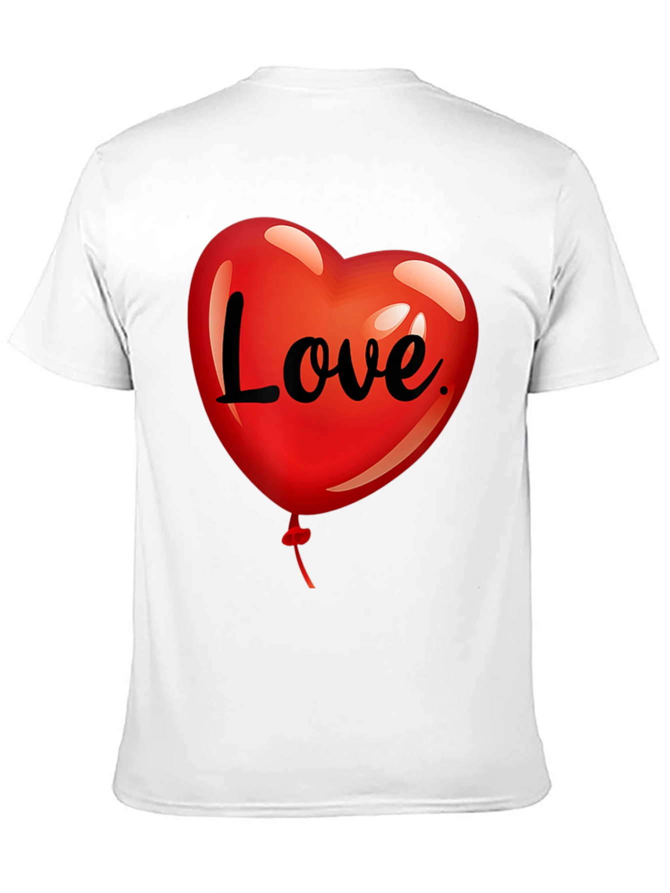 Black Love Heart Balloon Graphic Tee - Black view 11