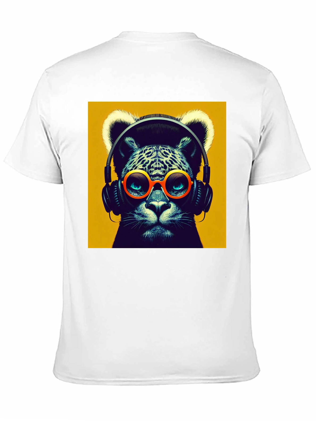 Black Cool Cat Graphic Tee - Music Lover T-Shirt view 11