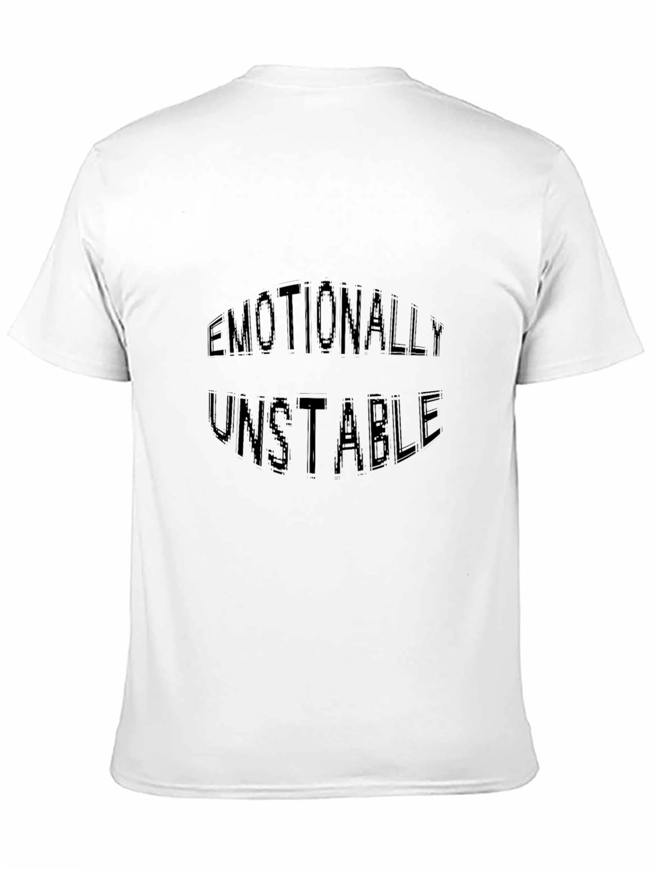 Black Emotionally Unstable Graphic T-Shirt view 11