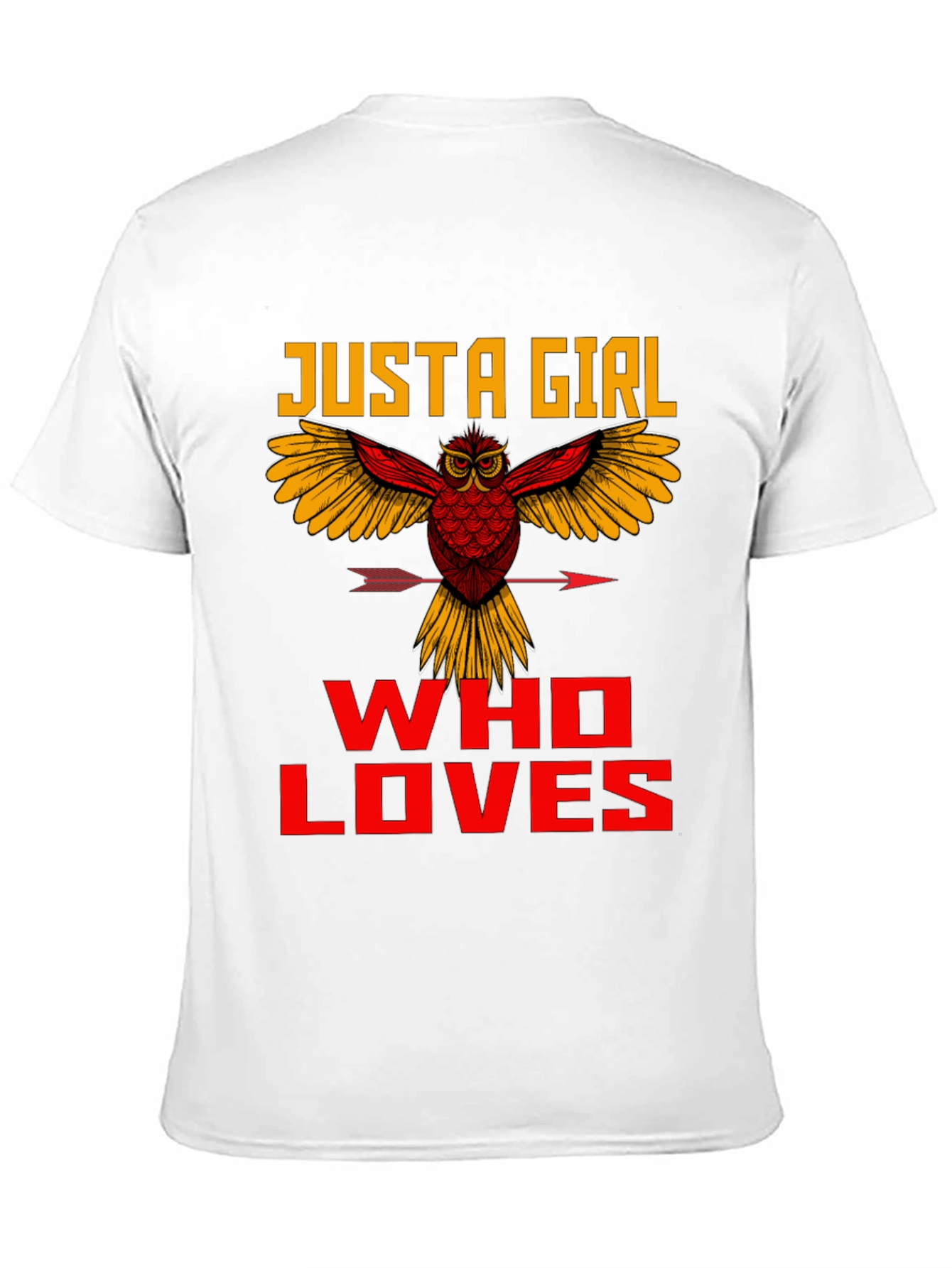 Black Just A Girl Who Loves Owls Graphic Tee view 11