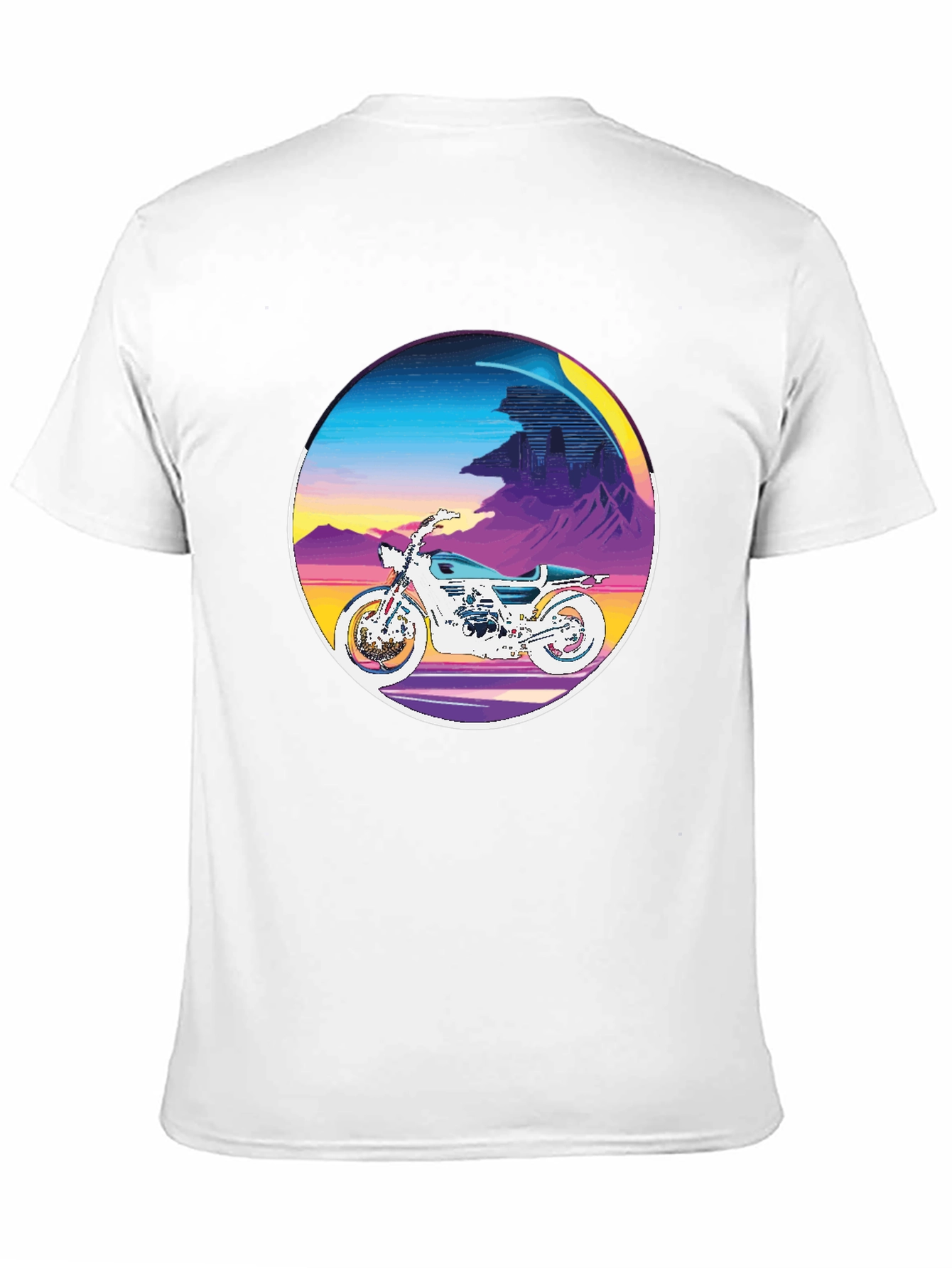 Black Retro Motorcycle Graphic Tee - Vintage Style view 11