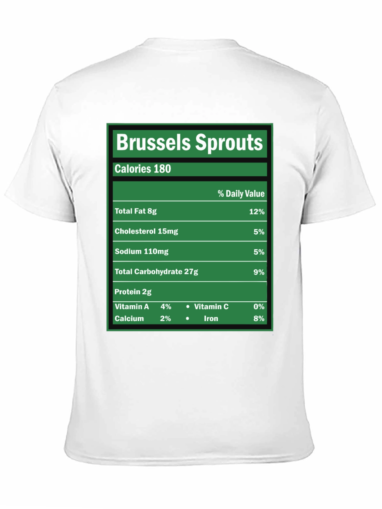 Black Brussels Sprouts Nutrition Facts Novelty T-Shirt view 11