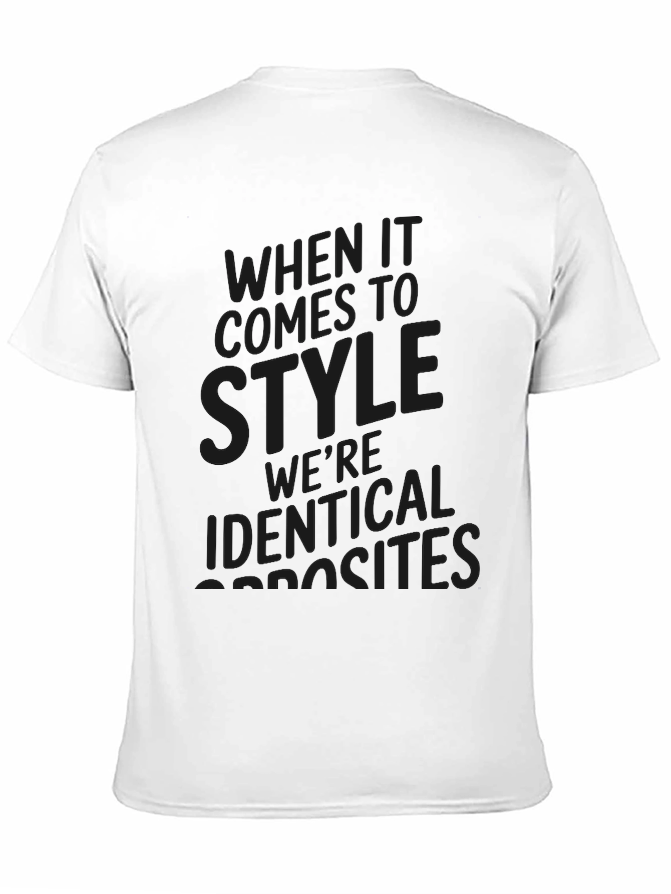 Black Identical Opposites Style T-Shirt - Black view 11
