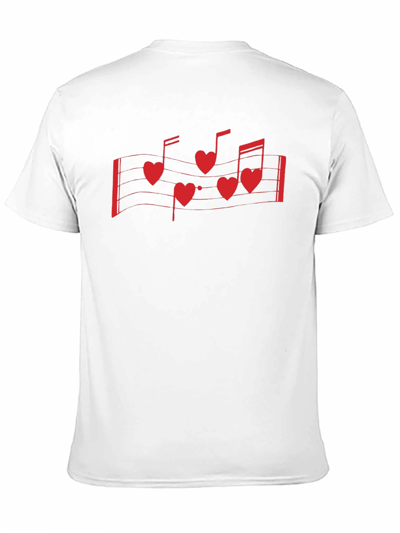 Black Musical Heart Notes Graphic Tee - Black view 11