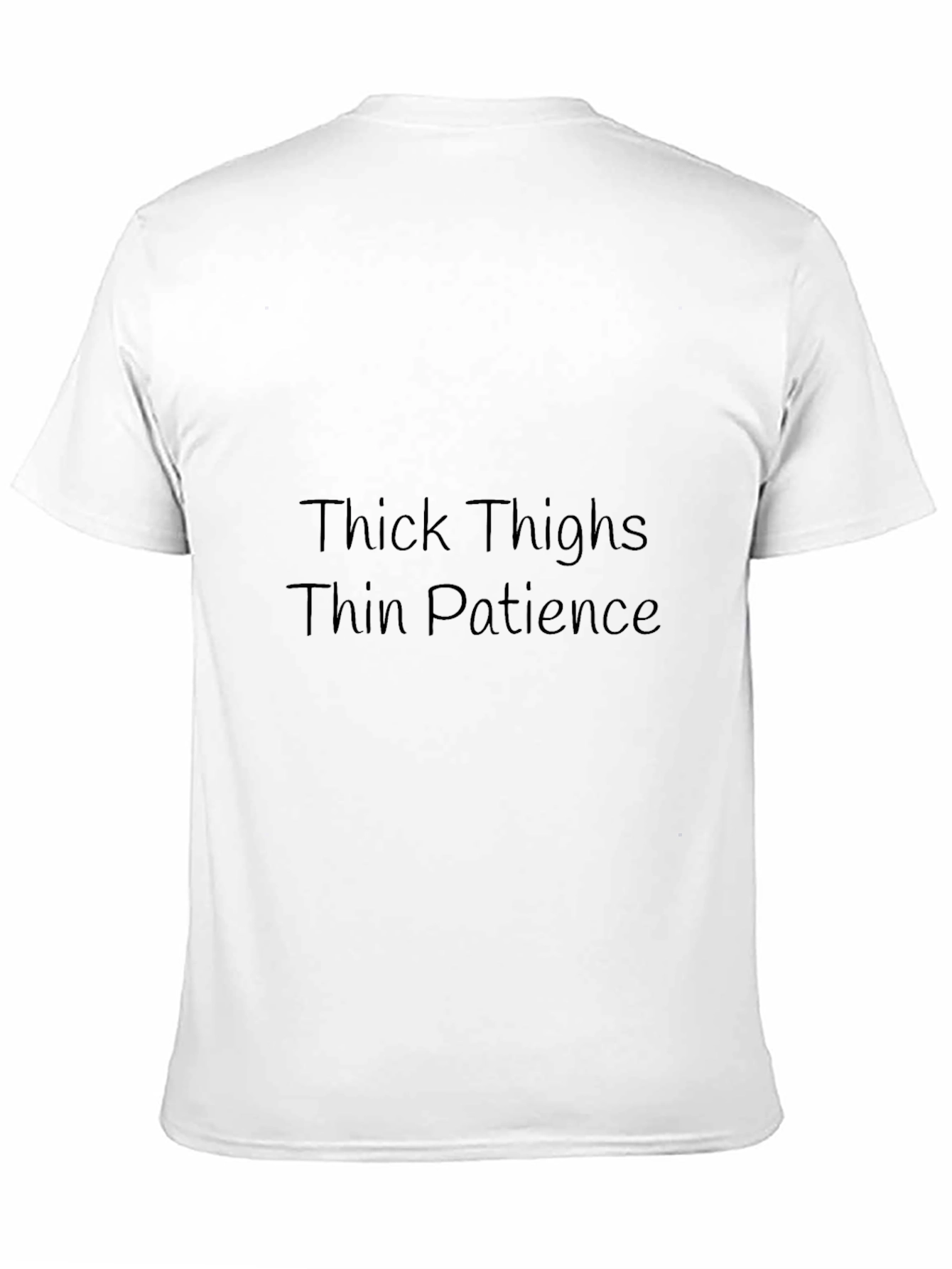 Black Thick Thighs Thin Patience Black Tee view 11