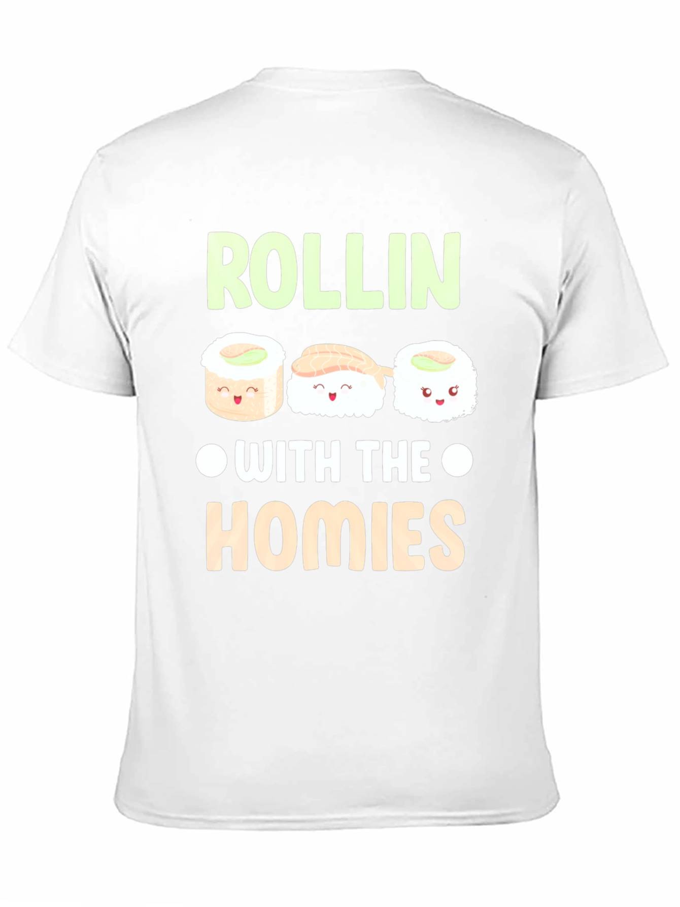 Black Rollin' with the Homies Sushi Graphic Tee view 11