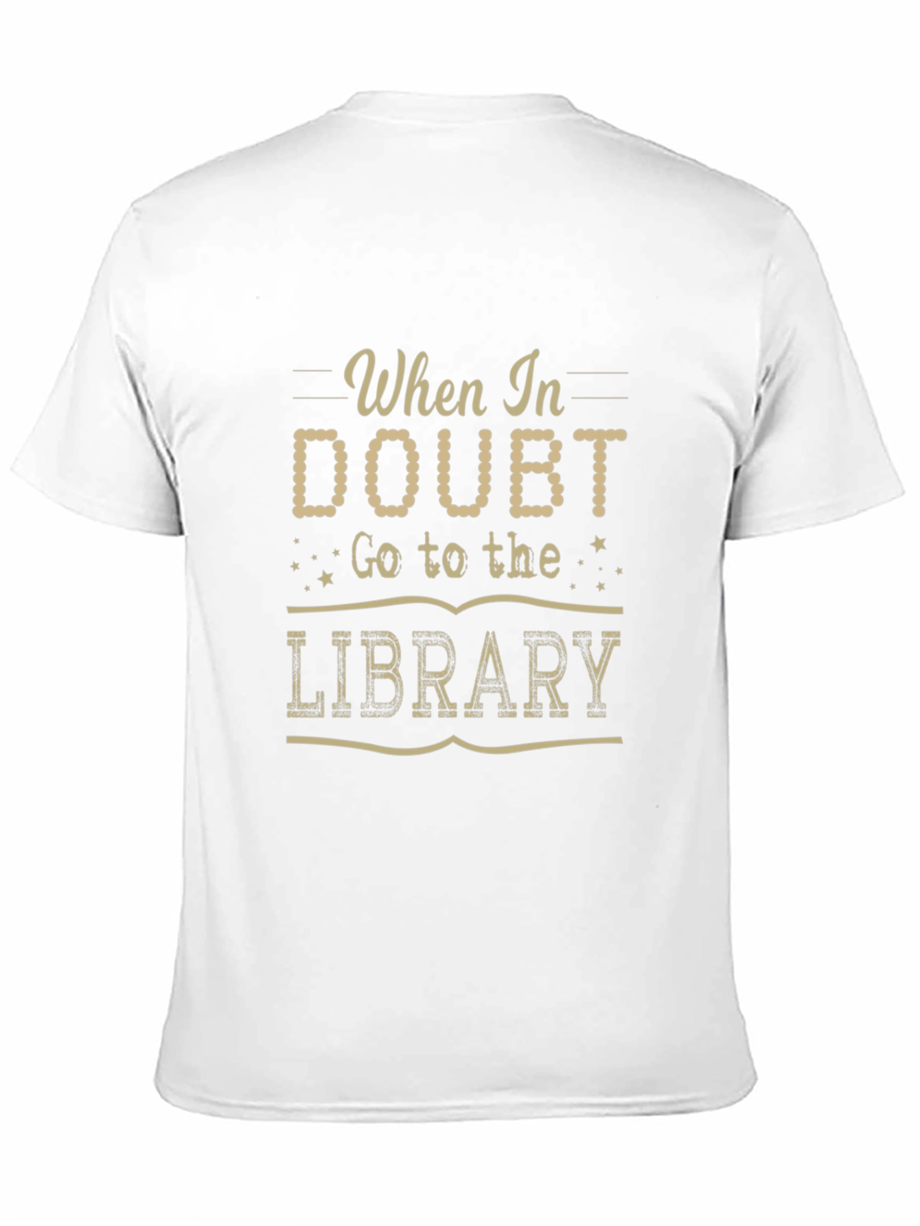 Black When in Doubt Go to the Library Graphic T-Shirt view 11