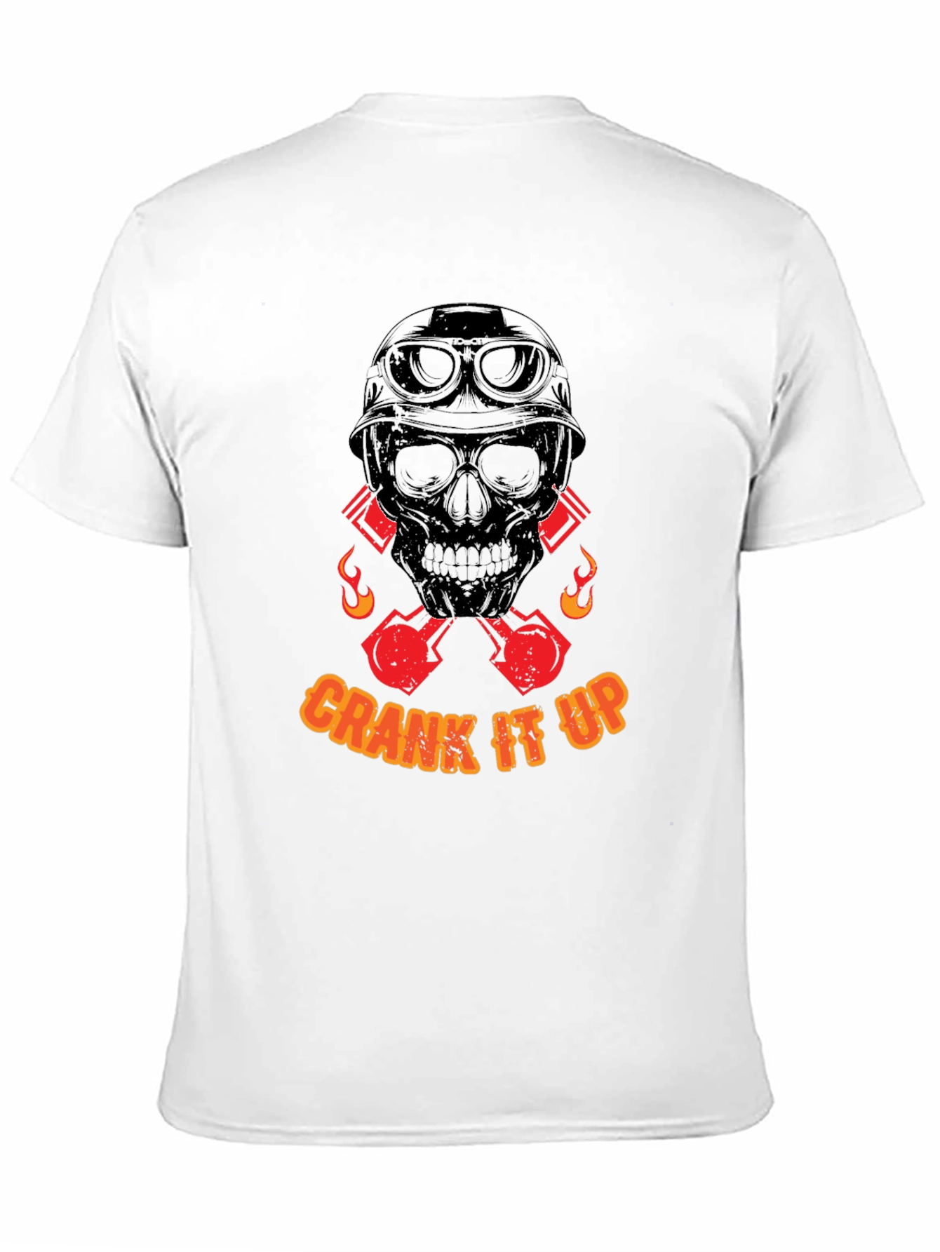 Black Crank It Up Skull Graphic T-Shirt - Black view 11