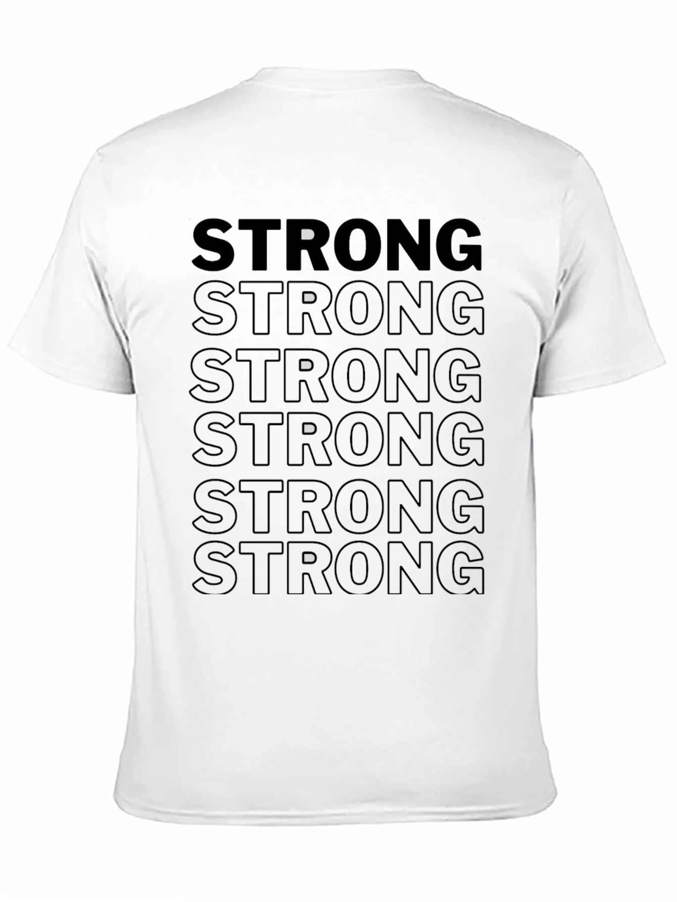 Black Strong Graphic Print Black T-Shirt view 11