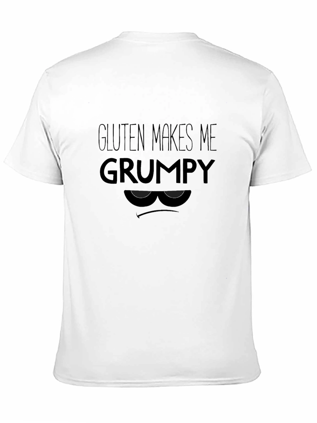 Black Gluten Makes Me Grumpy T-Shirt - Funny Allergy Tee view 11