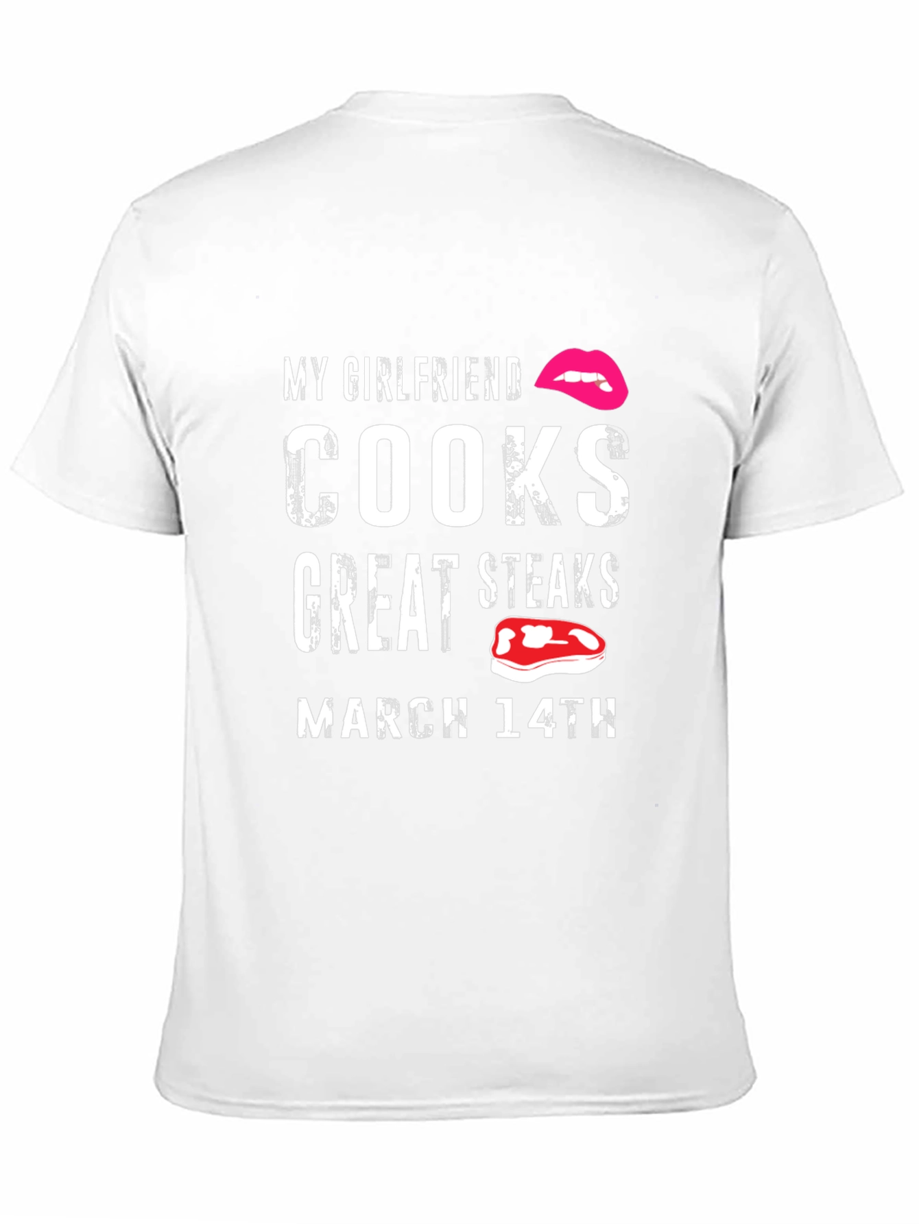 Black My Girlfriend Cooks Great Steaks T-Shirt view 11