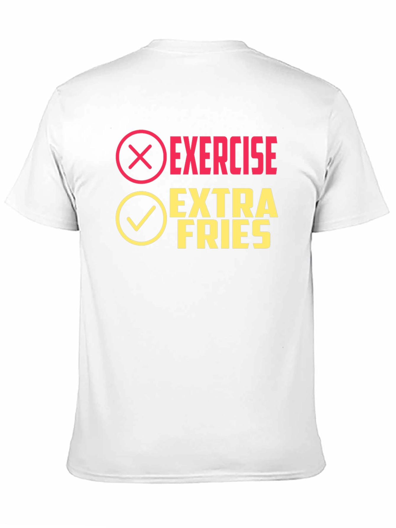 Black Exercise? Extra Fries! Funny Graphic Tee view 11