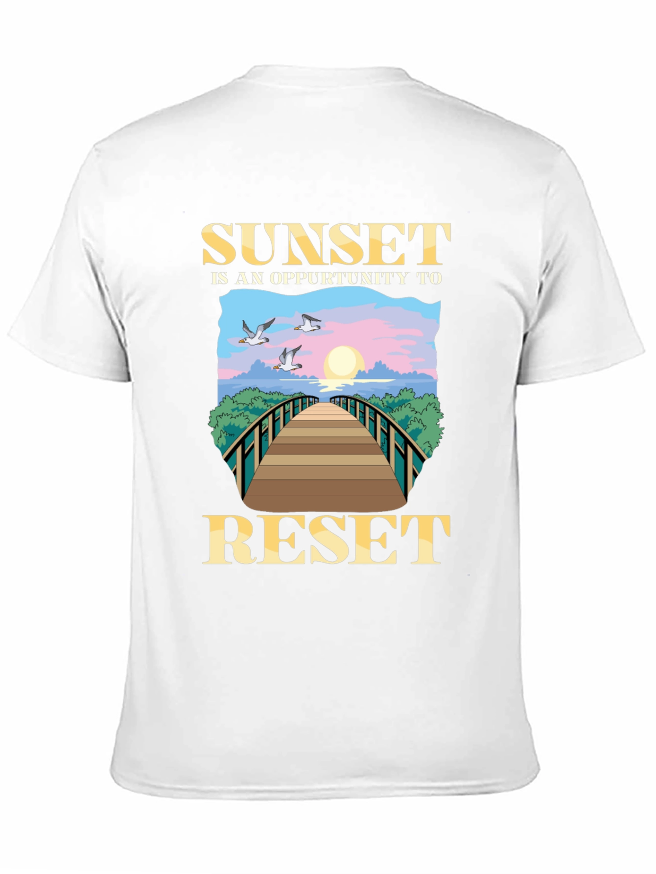 Black Sunset Reset Graphic Tee view 11