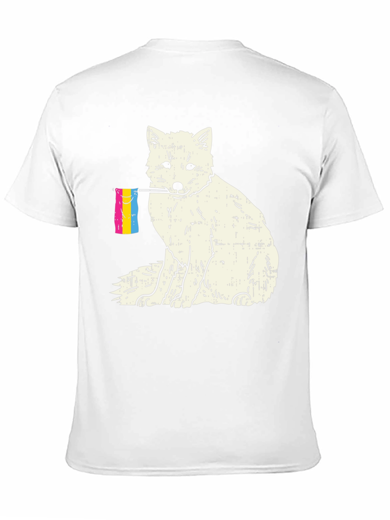 Black Pansexual Pride Fox T-Shirt view 11