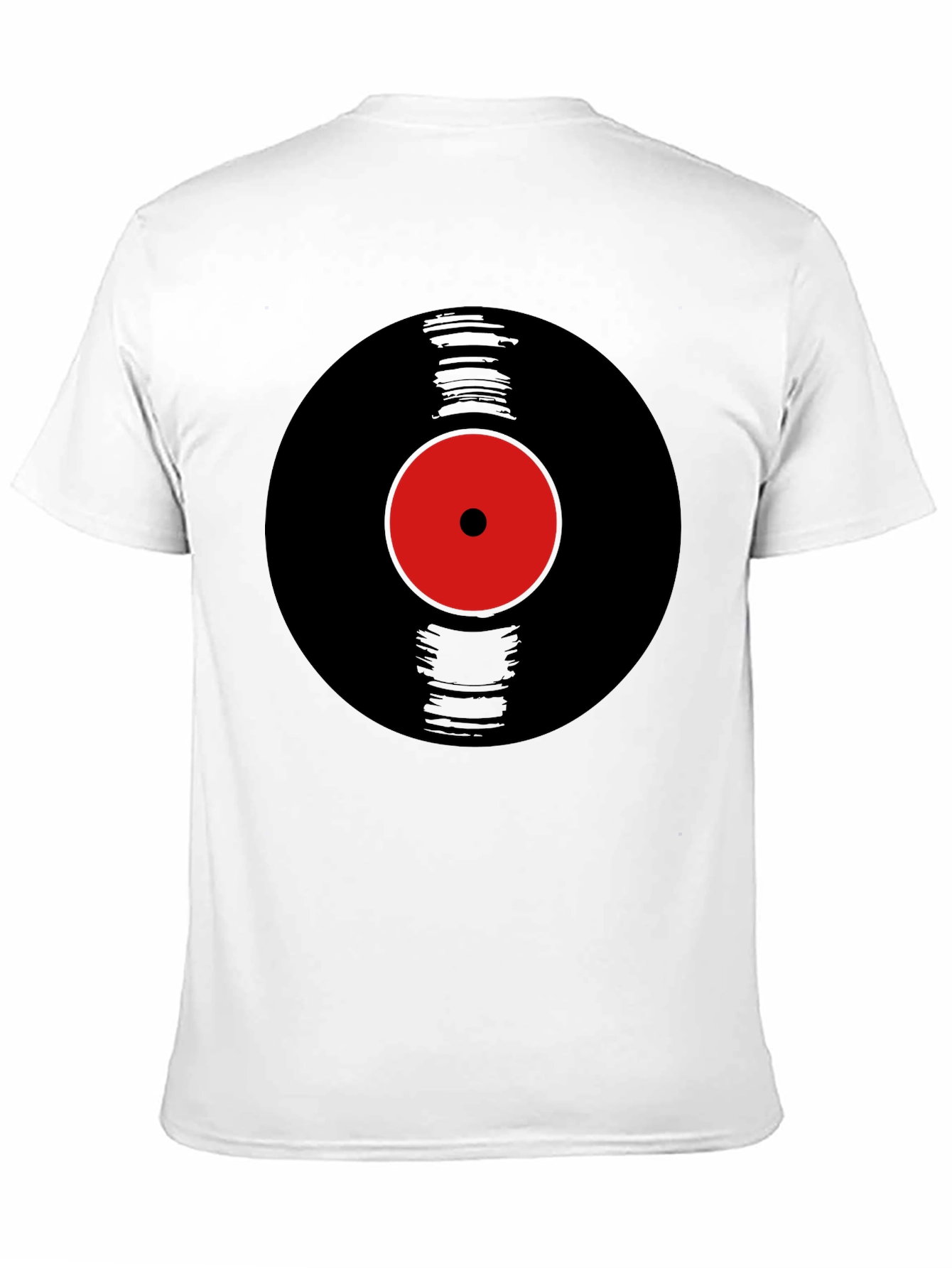 Black Retro Vinyl Record Graphic Tee - Black view 11