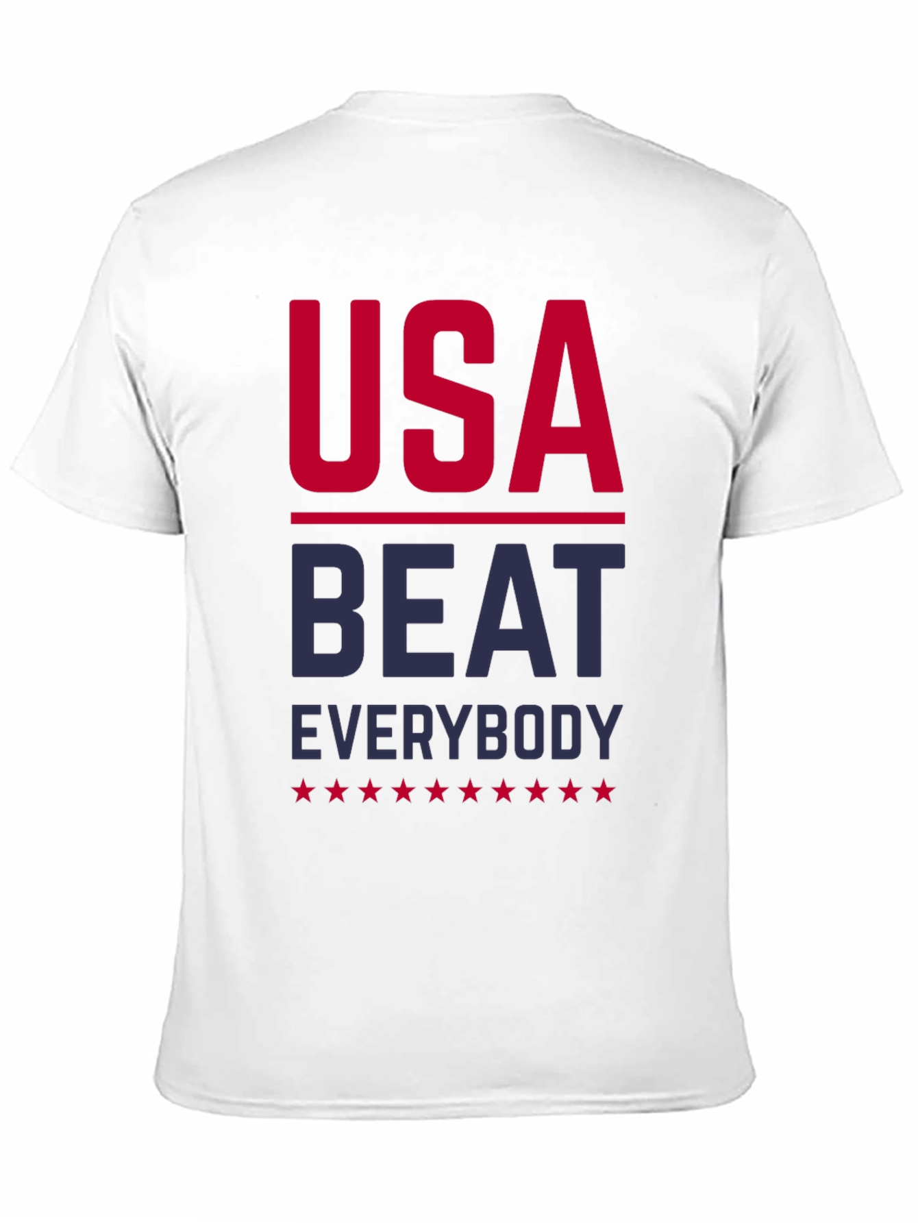 Black USA Beat Everybody Patriotic T-Shirt view 11
