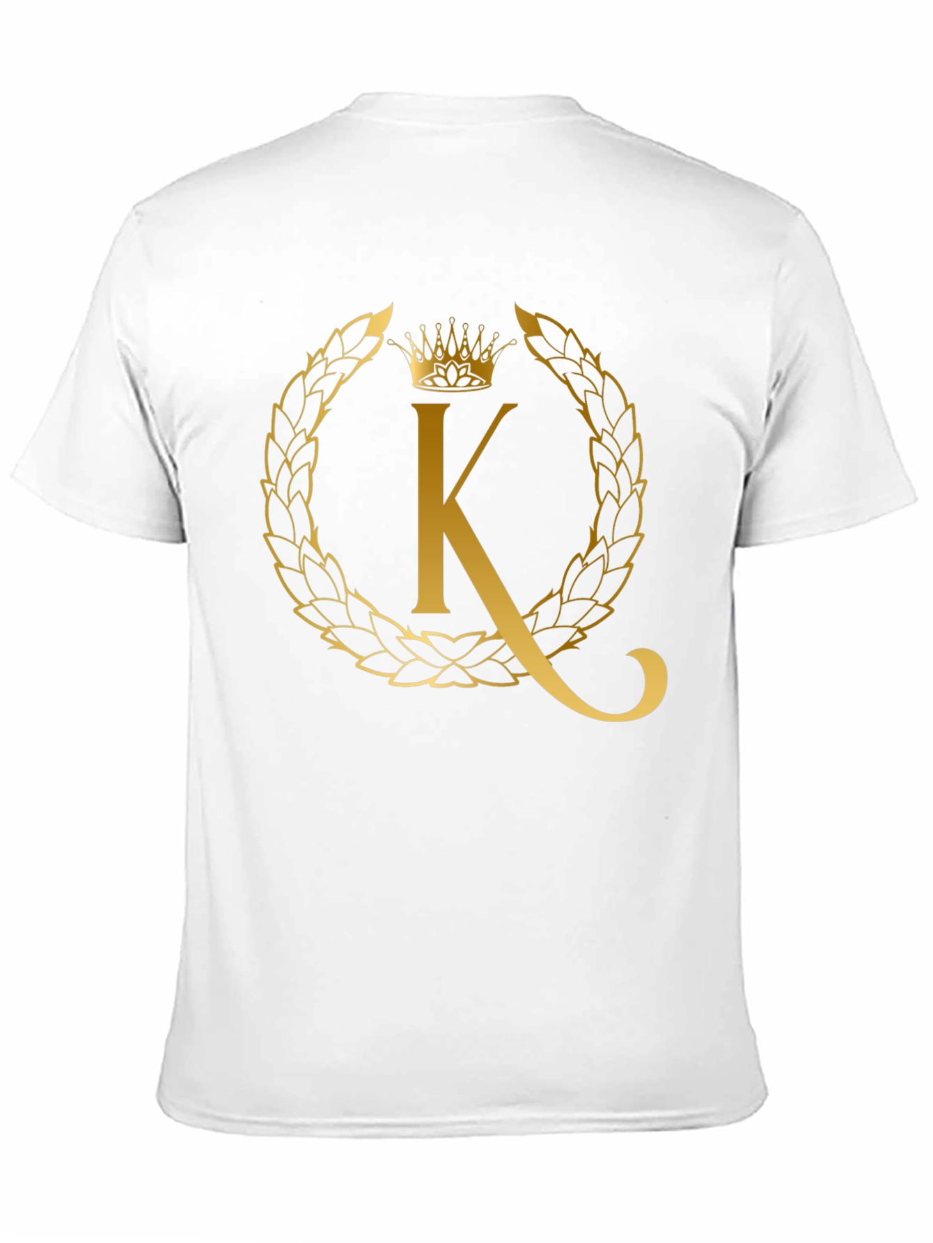 Black Golden 'K' Crown Tee - Stylish Men's Graphic T-Shirt view 11