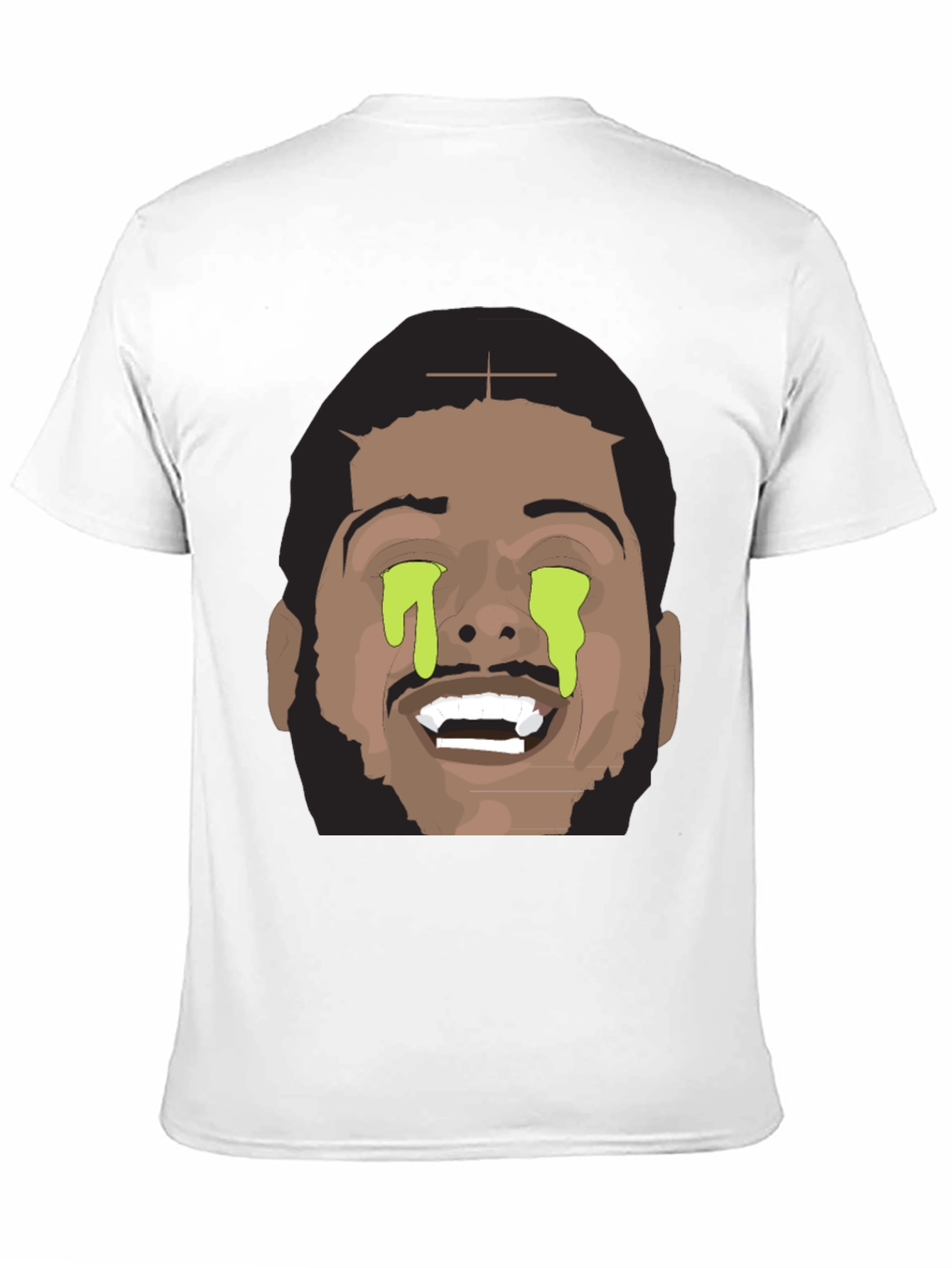 Black Graphic Tee with Dripping Eyes Design view 11