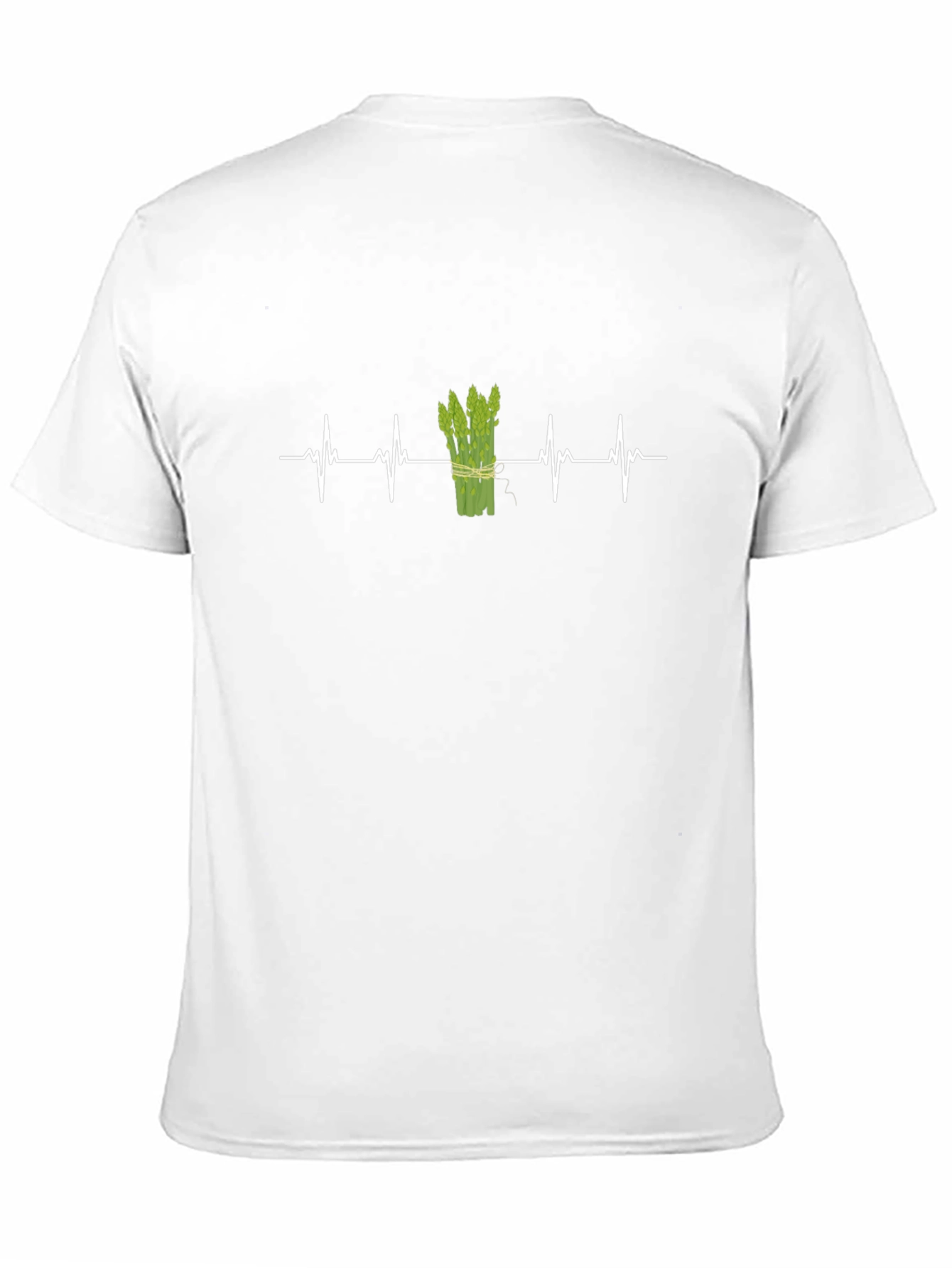 Asparagus Heartbeat T-Shirt - Black, Unisex - 11