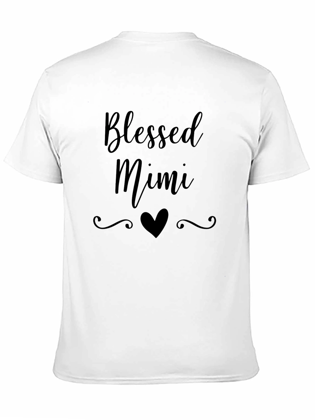Black Blessed Mimi T-Shirt - Heart Design view 11