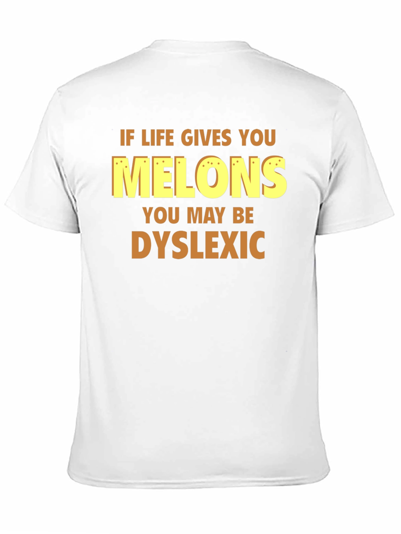 Black Dyslexic Melons Graphic T-Shirt - Funny Humor Tee view 11