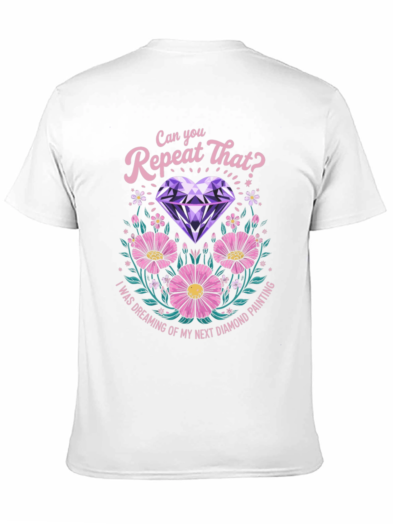 Black Diamond Painting Dreamer T-Shirt - Unique Floral Design view 11