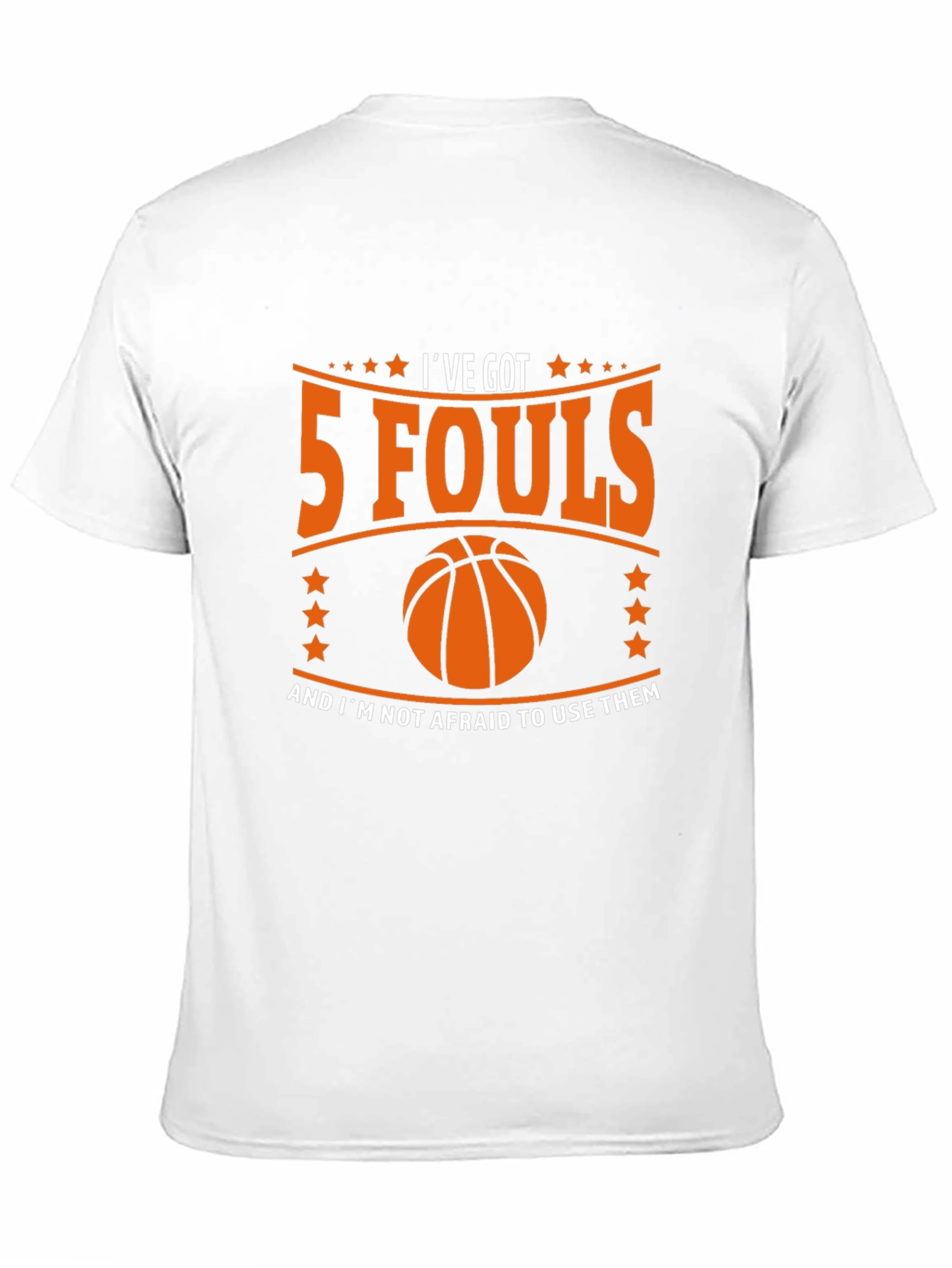 Black Funny Basketball T-Shirt - I've Got 5 Fouls! view 11