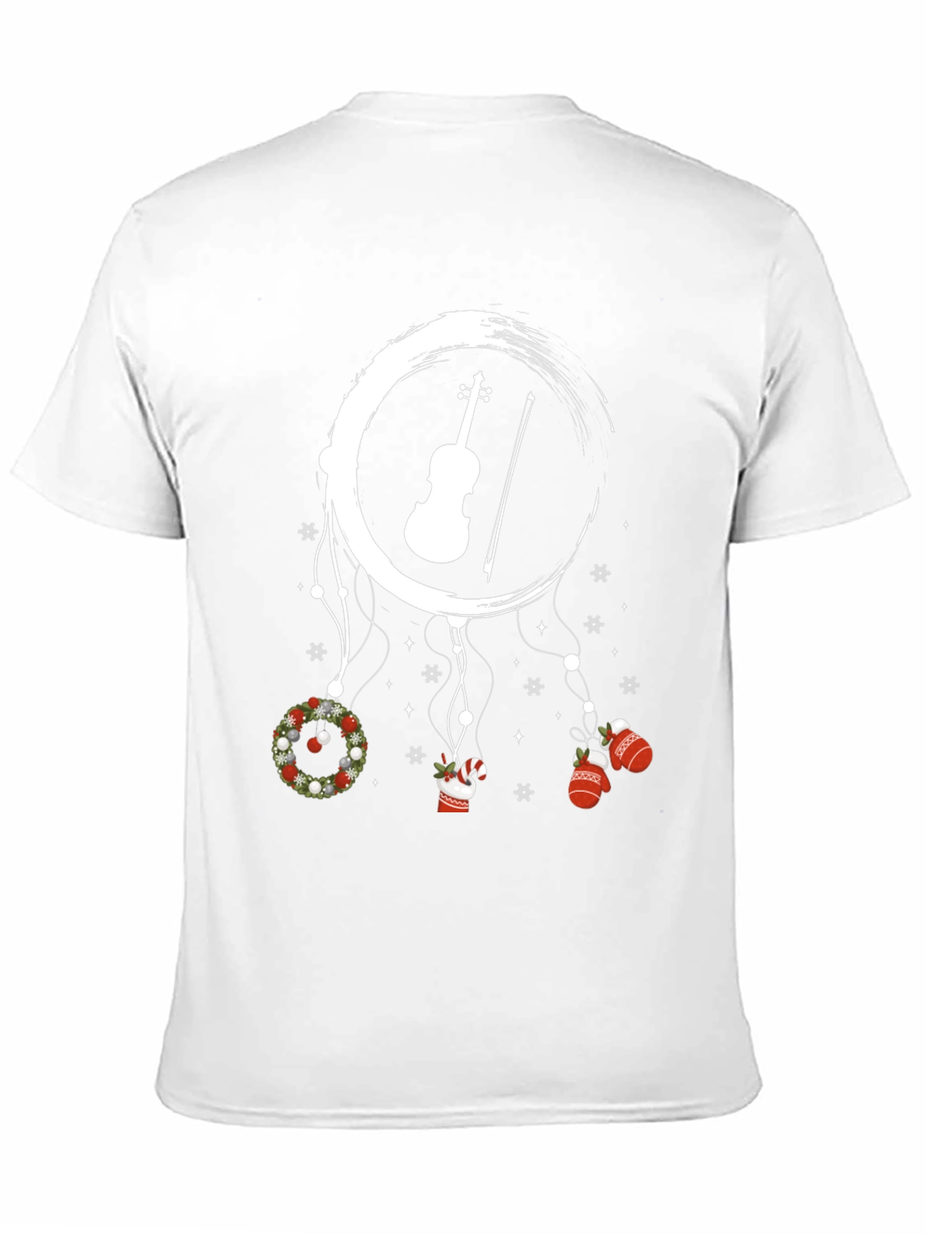 Black Festive Violin Dreamcatcher Tee view 11
