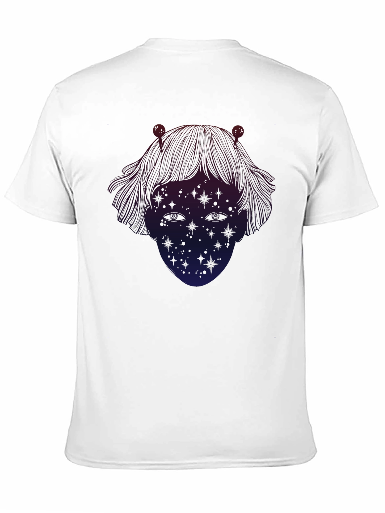 Cosmic Girl T-Shirt - Black - Unique Starry Design - 11