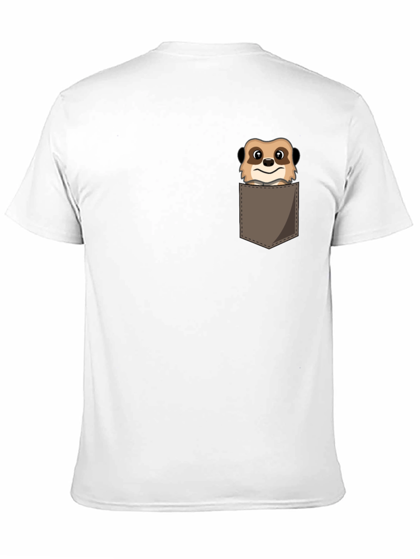 Black Meerkat Pocket T-Shirt - Novelty Animal Tee view 11