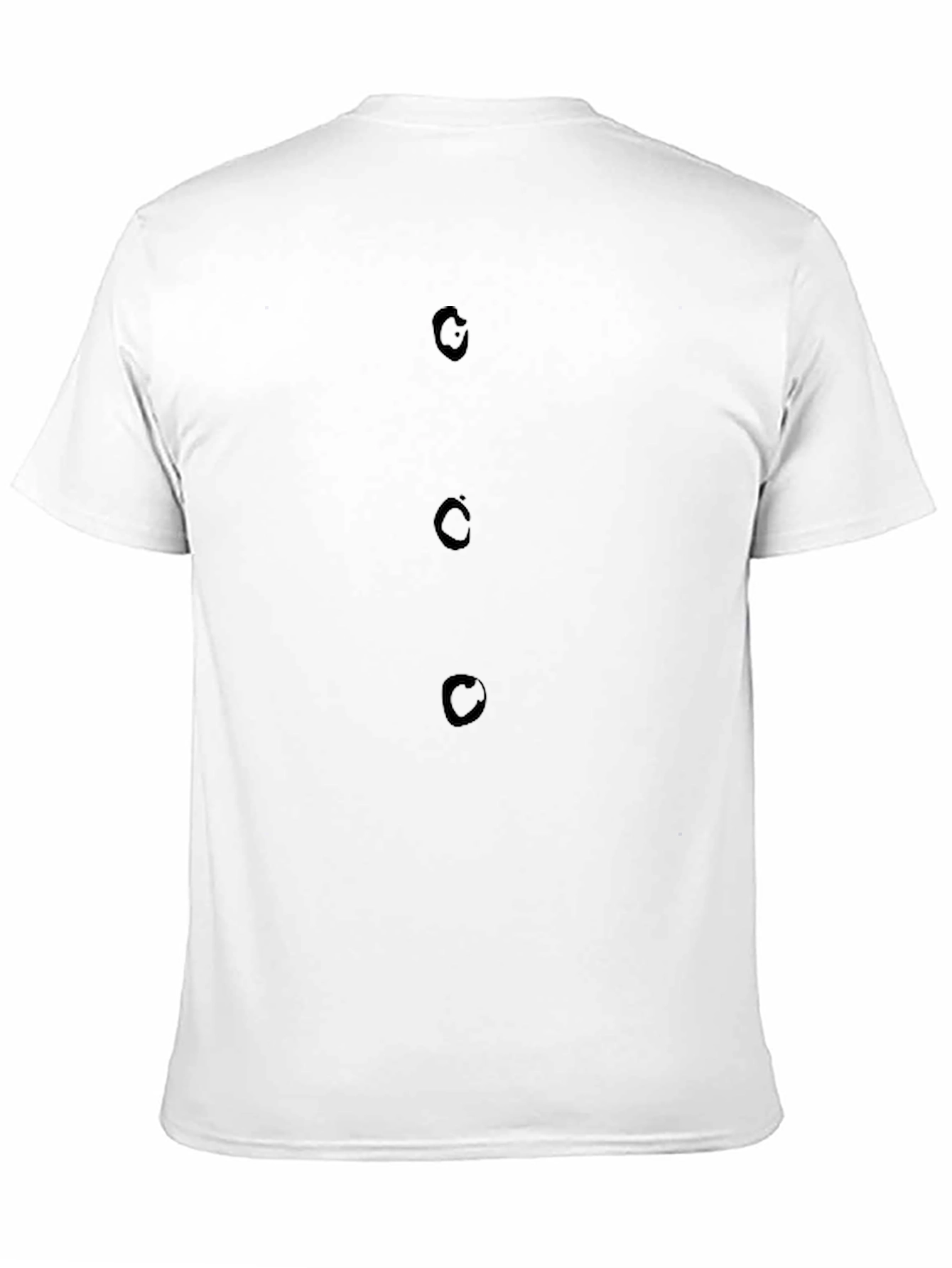 Black Men's Black Crew Neck Tee with Minimalist Button Design view 11