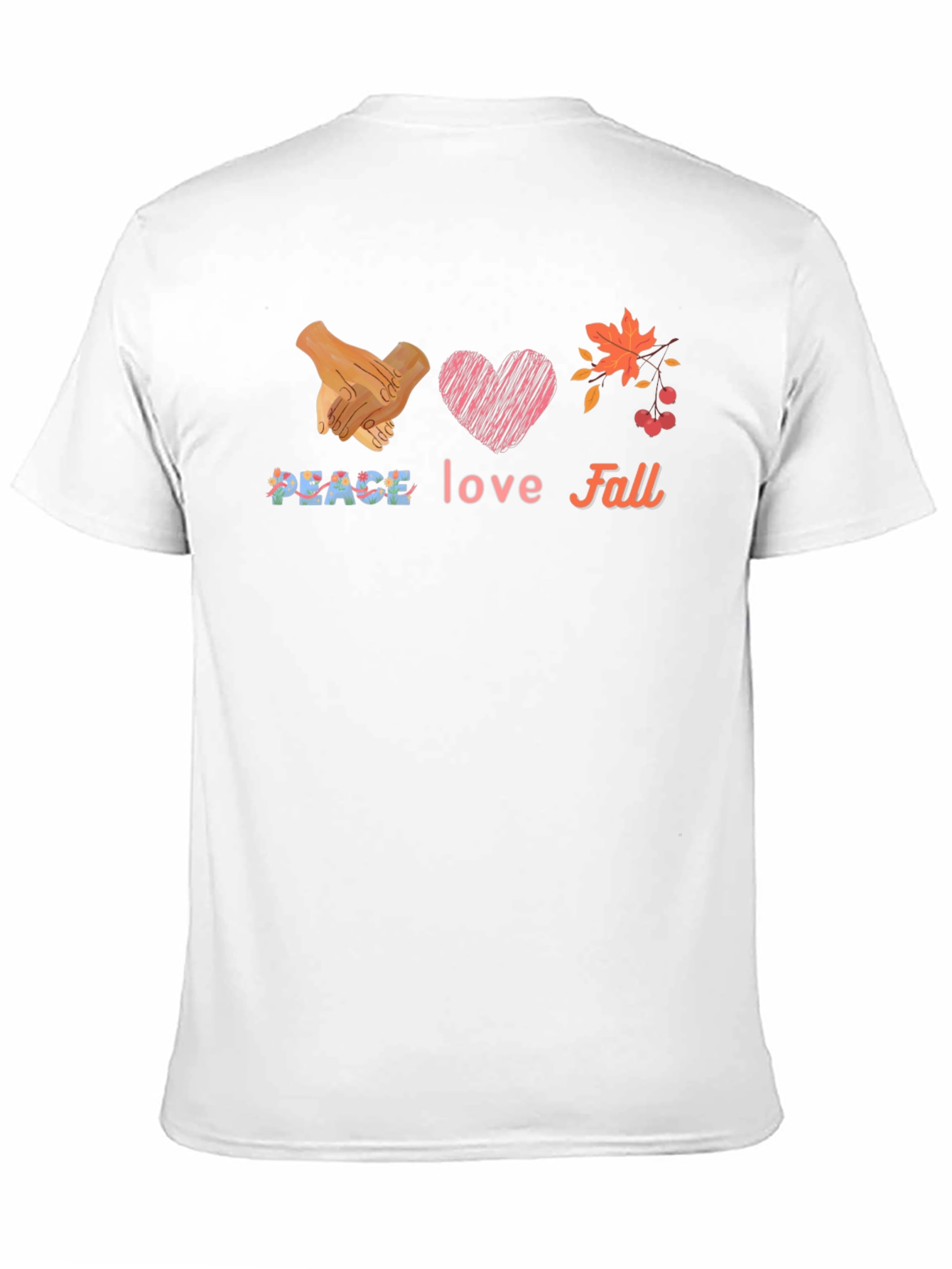 Black Peace Love Fall Graphic T-Shirt view 11