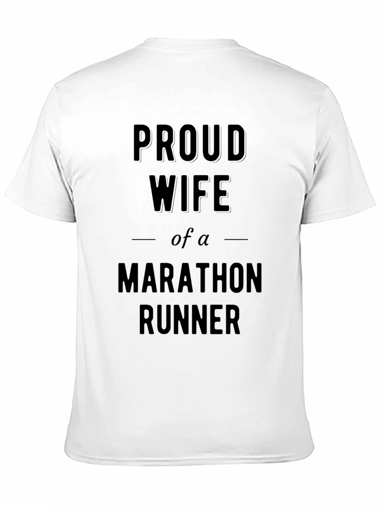 Black Proud Wife of a Marathon Runner T-Shirt view 11