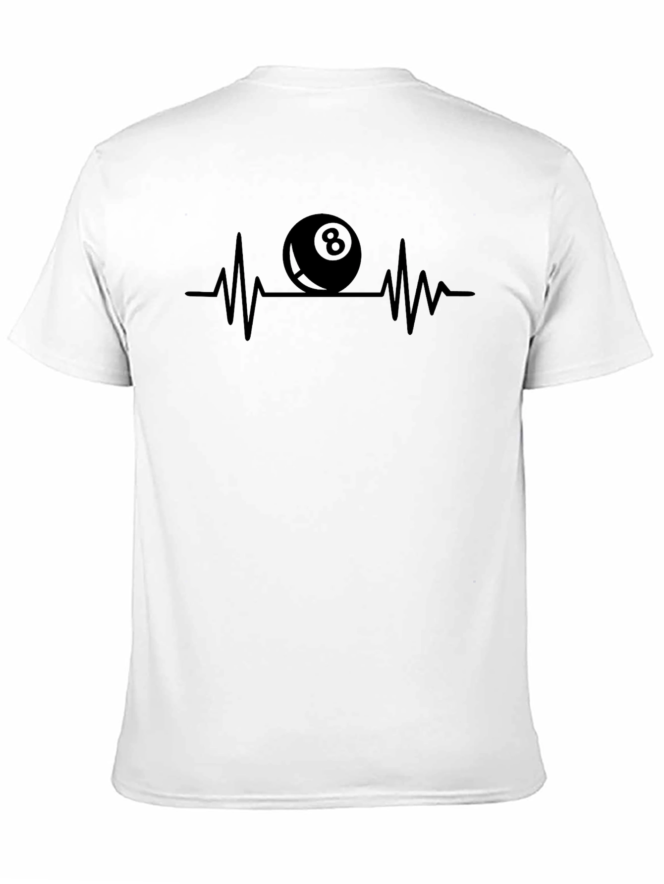 Black Pool 8-Ball Heartbeat T-Shirt view 11