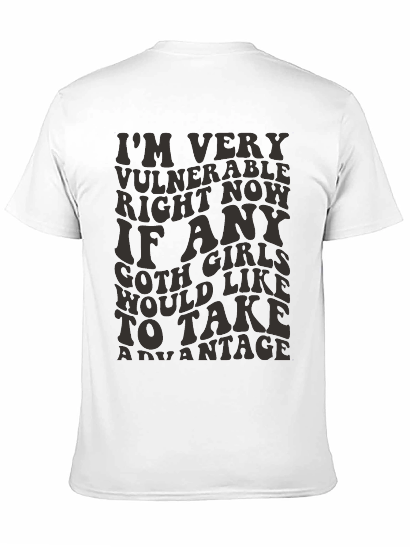 Black Vulnerable Goth Girls T-Shirt - Funny Graphic Tee view 11