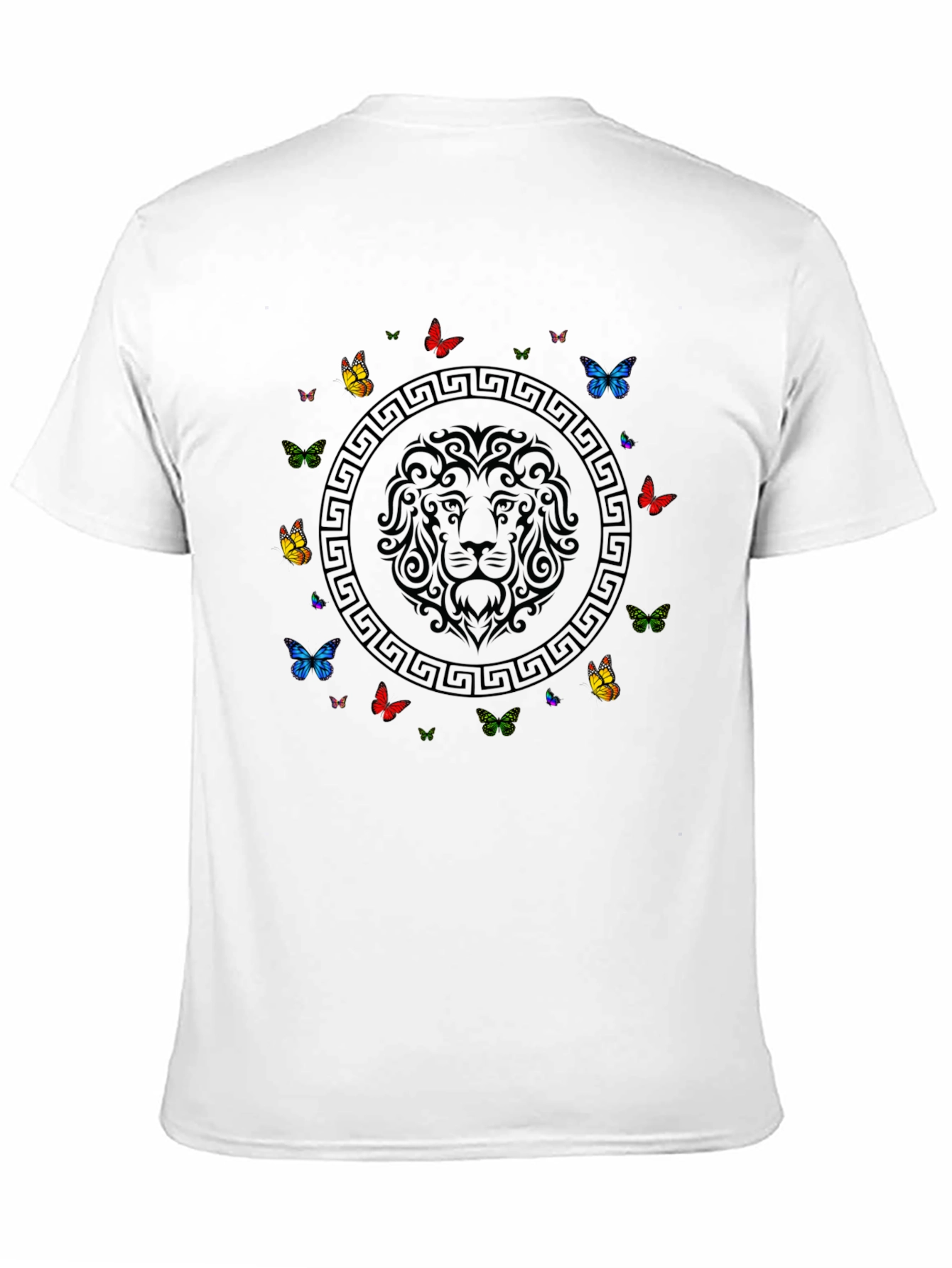 Black Lion & Butterfly Graphic Tee - Black view 11