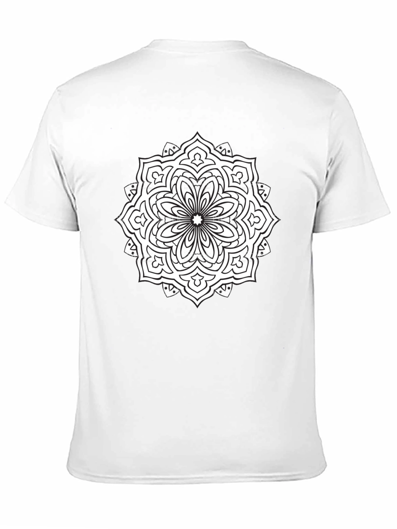 Black Mandala Graphic Tee - Black Cotton T-Shirt view 11
