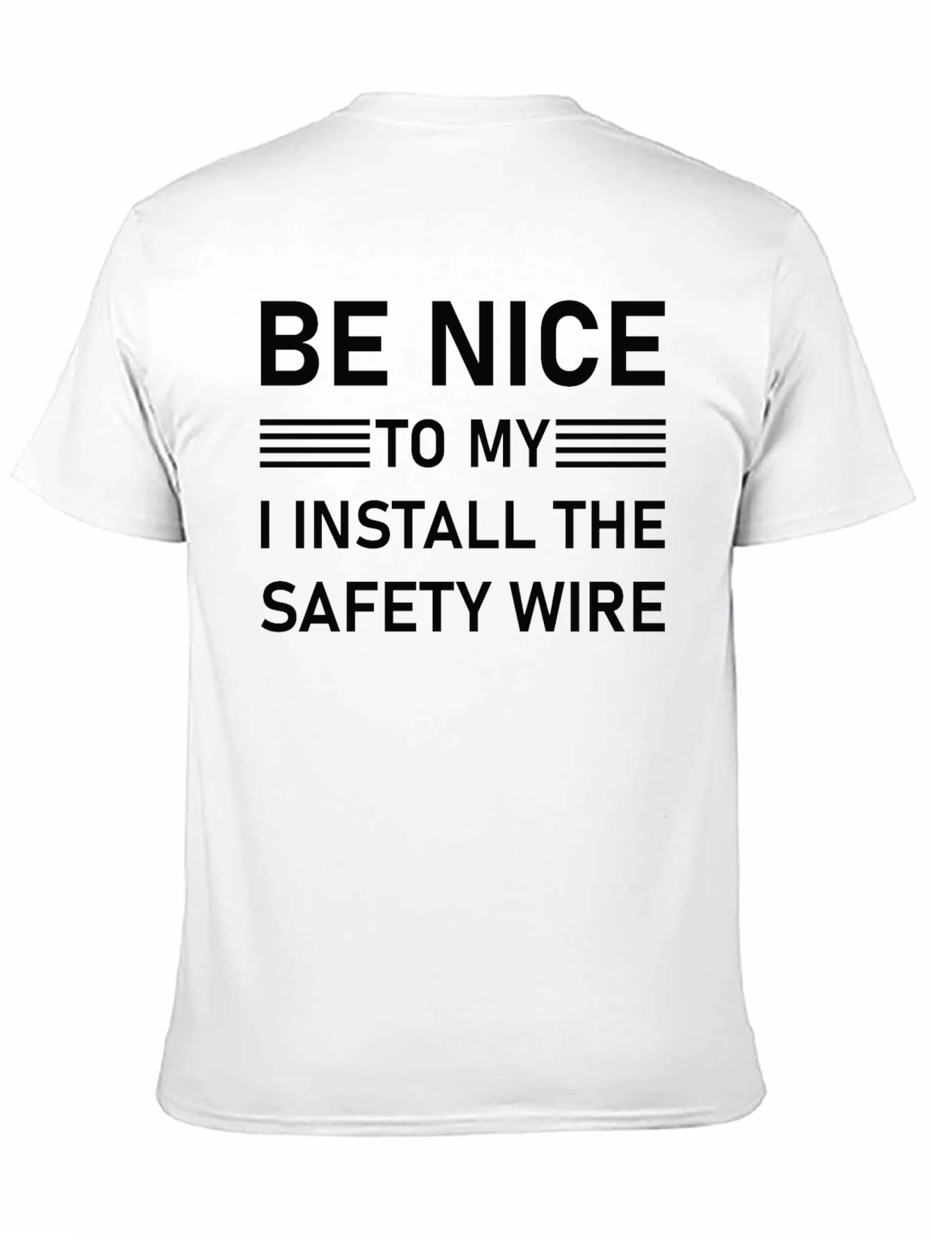 Black Funny Safety Wire Installer T-Shirt view 11