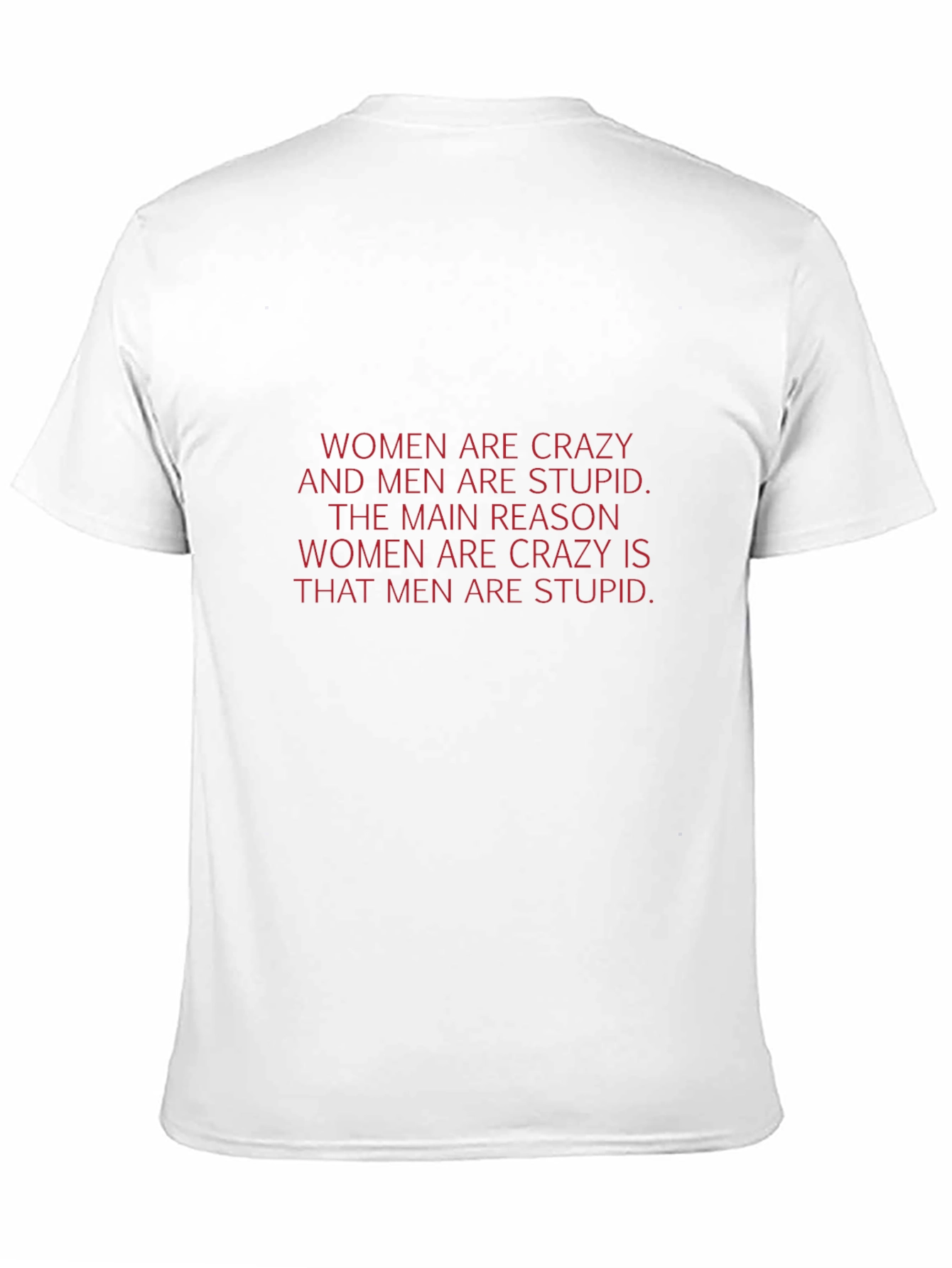 Black Humorous 'Women Are Crazy' Graphic T-Shirt view 11