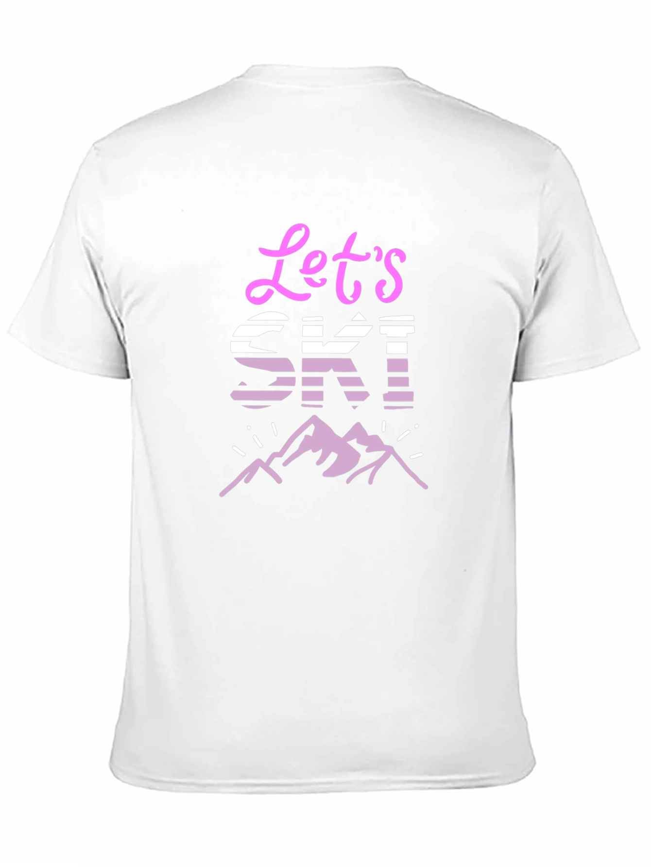 Black Let's Ski! Graphic Tee - Mountain Adventure T-Shirt view 11