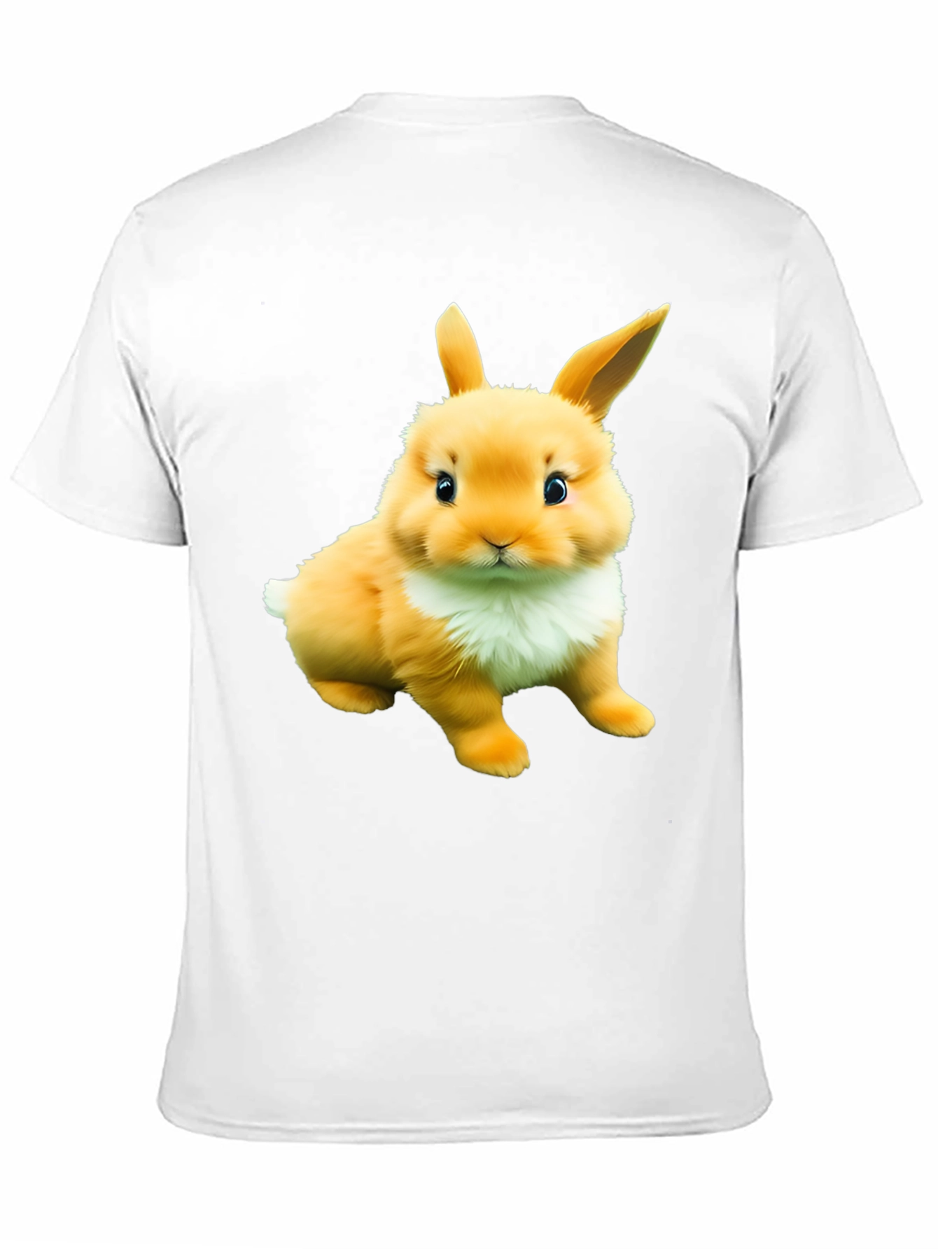 Black Cute Bunny Graphic Tee - Soft Cotton Blend Shirt view 11